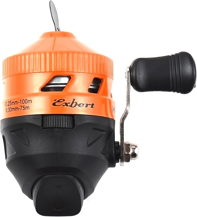 Spincast Fishing Reel, Right Hand Retrieve, Easy to Use Push Button Casting Design for Both Beginners and Kids
