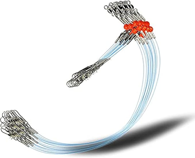 YOTO Fishing Leaders,Saltwater Tackle Rig with Swivels Snap, High-Strength Fishing Wire Gear Equipment for Lures Bait Or Hooks,1Arm and 2Arm