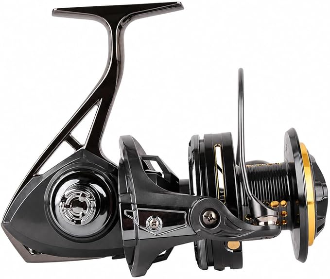 Saltwater Spinning Reel 14000, 44Lbs Max Drag Surf Fishing Reel with Screw-in Handle, Slow Oscillation System for Bass Catfish Inshore Offshore Saltwater Freshwater