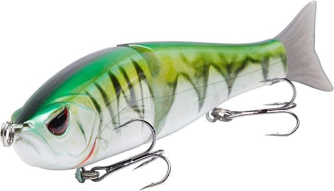 Bassdash SwimShad Glide Baits Jointed Swimbait Bass Pike Salmon Trout Muskie Fishing Lure,3-Pack