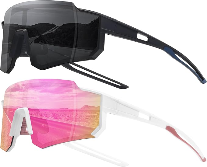 STORYCOAST Polarized Sports Sunglasses for Men Women,Driving Fishing Cycling Mountain Bike Sunglasses UV400 Protection