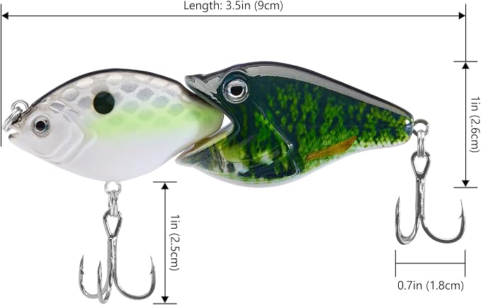 BASSROCK Fish Group Single Jointed Swimbait Bass Fishing Lure Hard Bait 3.5” 11/16oz