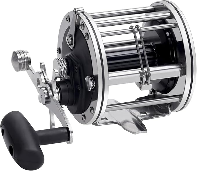 Sea Fishing Reel 44-66 LB Max Drag Saltwater Round Conventional Trolling Reel Aluminum CNC 2.8:1/4.4:1 Gear Ratio 5+1/7+1 Bearings for Tuna Salmon Marlin