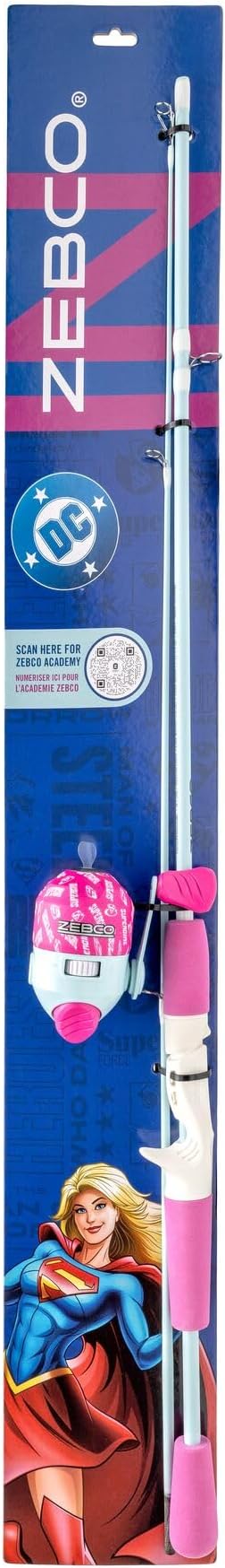 Zebco Youth Kids Spincast Reel & Fishing Rod Combo, 5-Foot, 2-Piece Rod