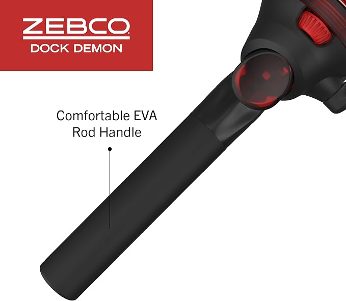 Zebco Dock Demon Spinning Reel or Spincast Reel and Fishing Rod Combo, 30-Inch Durable Fiberglass Rod, QuickSet Anti-Reverse Fishing Reel