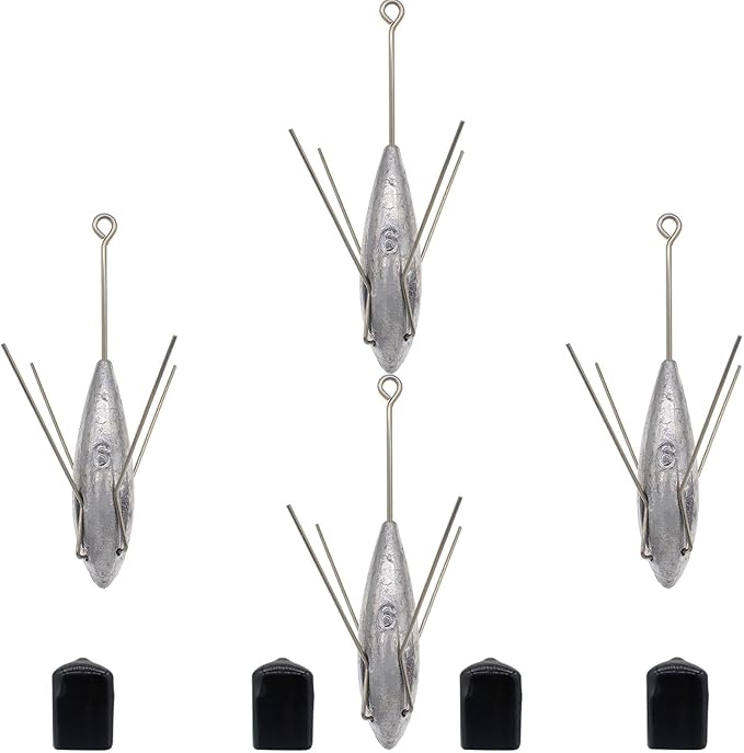 Sputnik Sinker Fishing Weights Lead Fishing Equipment Long Tail Surfing Casting Spider Sinkers for Catfish Saltwater Beach Sand Ocean