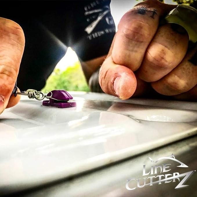 LINE CUTTERZ Patented Stainless Steel Flat Mountable Quick Fishing Line Cutter
