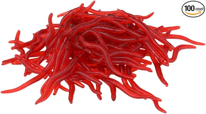 Plastic Worms Soft Fishing Lure Baits Fishing Bait for Freshwater Saltwater Fishing Stick Bait Lures 100PCS