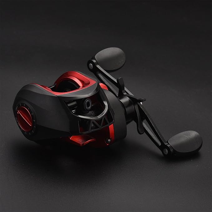 Baitcasting Reel, 7.2:1 Metal Powerful Lightweight Baitcaster Fishing Reel, for Saltwater Freshwater (Left Hand)