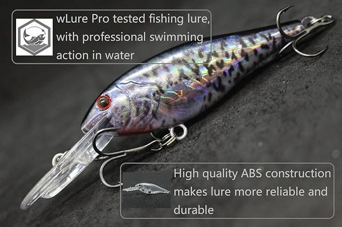 Minnow Crankbait for Bass Fishing Bass Lure Jerkbait Fishing Lures and Tackle Box