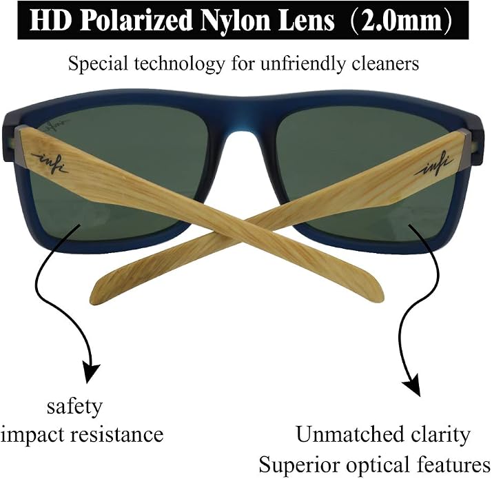INFI Fishing Polarized Sunglasses for Men Driving Running Mirrored Glasses UV400 Protectiont