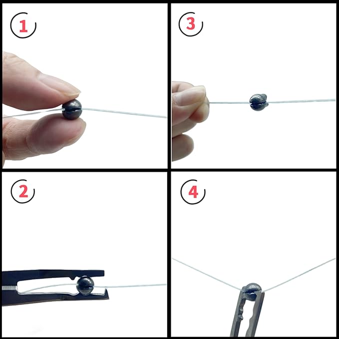 200Pcs/Box Big Size Removable Split Shot Fishing Sinkers(1/7oz,1/9oz,1/10oz,4/50oz,1/25oz,1/50oz Mixed)，Adjust Open Mouth Design Fishing Weights Clip for Freshwater Saltwater