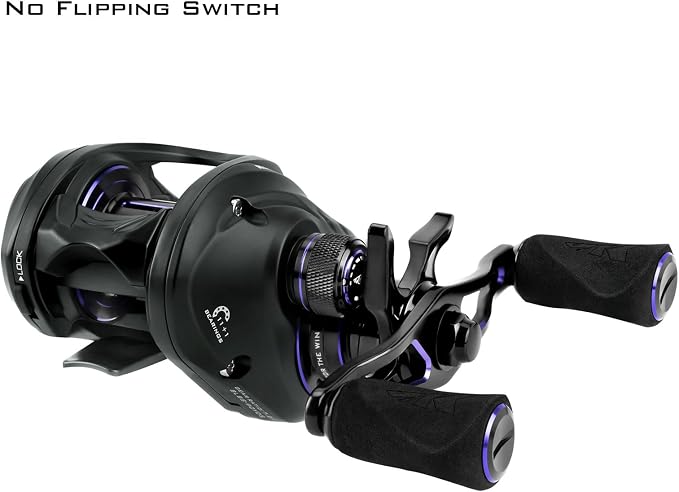 KastKing MegaJaws Elite Baitcasting Fishing Reel, New AutoMag Dual Braking System, Only 6.7oz, 17.64 LBs Carbon Fiber Drag, 11+1 Shielded BB, High Speed 5.4:1 to 9.1:1 Gear Ratios