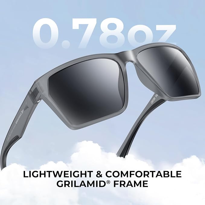 KastKing Beartrap Polarized Sports Fishing Sunglasses, With PuriVex Protective Lens Coating, Square Frame Design, Men Women
