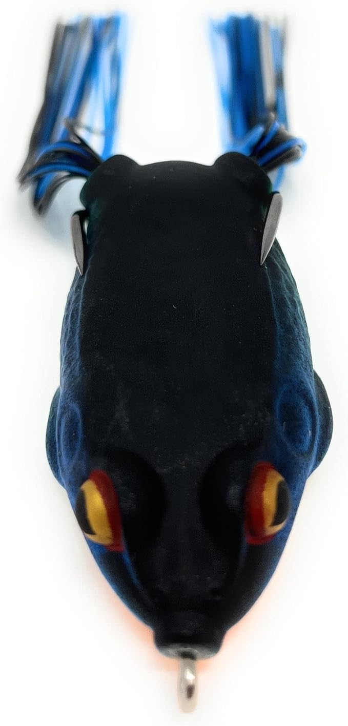 Reaction Tackle Hollow Body Frogs for Bass Fishing - Ultra Realistic Weedless Top Water Frog Lure for Bass, Snakehead, Pike and More - Floating Topwater Fishing Lures - 2 Pack