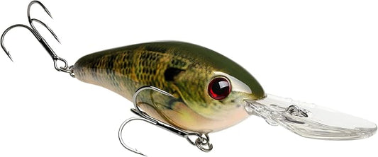 Strike King Pro Model 6XD Fishing Lure, Deep Diving Crankbait, Unique Curved Bill, Free-Floating Rattle Chambers, 1-Ounce, Dives to 19-Feet, Size 1 Treble Hooks