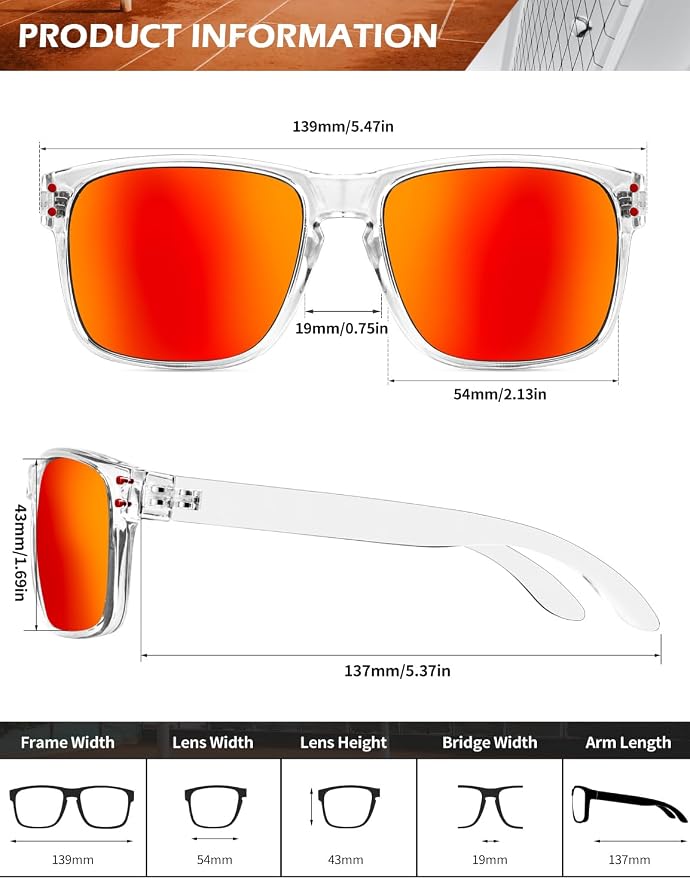 KALIYADI Polarized Sunglasses for Men and Women Vintage Style Sun Glasses for Fishing Running Driving with UV Protection