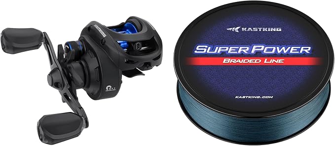 KastKing Centron Lite Baitcasting Fishing Reel & KastKing Superpower Braided Fishing Line