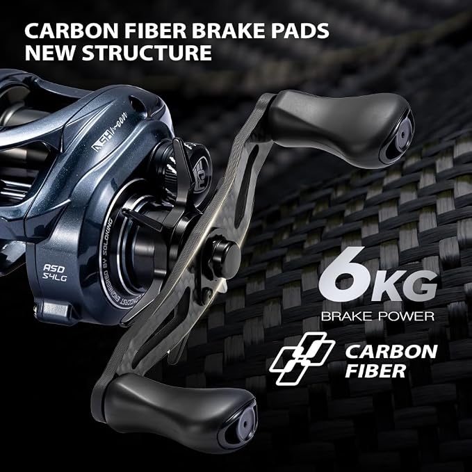 Soloking ASHMOON Baitcasting Reel 12+1BB Alloy Fishing Reel, Ultralight Baitcaster Reel, Super Smooth with 14.9 LB Carbon Fiber Drag,5.4-7.1Gear Ratio, Low Profile for Bass/Sea/Freshwater Fishing