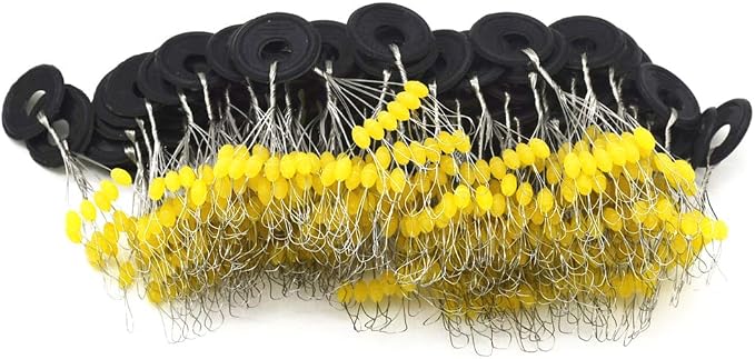 Senyu 6 in 1 Fishing Bobber Stopper,Soft Silicone Float Sinker Stops,100Pcs Cylinder,Oval Float Stop Stoppers