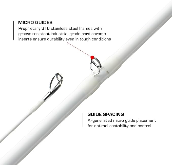 Duckett Fishing Silhouette Spinning & Casting Rods, Premium Lightweight Fishing Rod for All Skill Levels, Sensitive Sensi-Touch Blanks, Durable 316 Stainless Micro-Guides