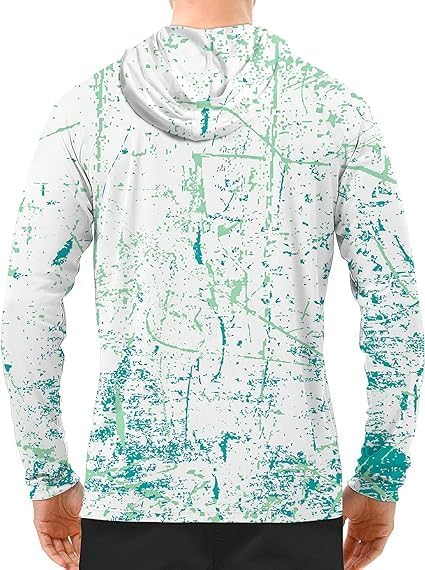 Men's UPF 50+ Sun Protection Hoodie Shirt Long Sleeve SPF Fishing Outdoor UV Hiking Lightweight Shirts