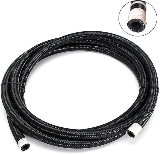 10AN Hose - AN10 Fuel Line 10ft Stainless Steel Nylon Braided 500 PSI Transmission Lines for Oil, Cooler, Brake, Transmission, Clutch, Fluids, Gas