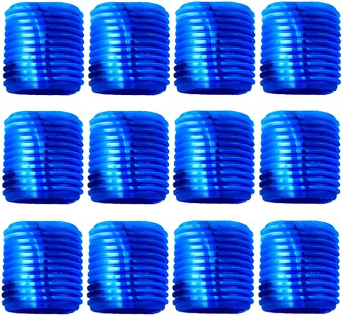 12PCS Rubber Fishing Reel Handle Grip Sleeve Non-Slip Baitcaster Knob Covers for Casting or Spinning Reel (Blue)