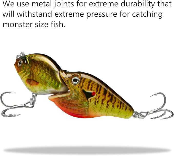 BASSROCK Fish Group Single Jointed Swimbait Bass Fishing Lure Hard Bait 3.5” 11/16oz