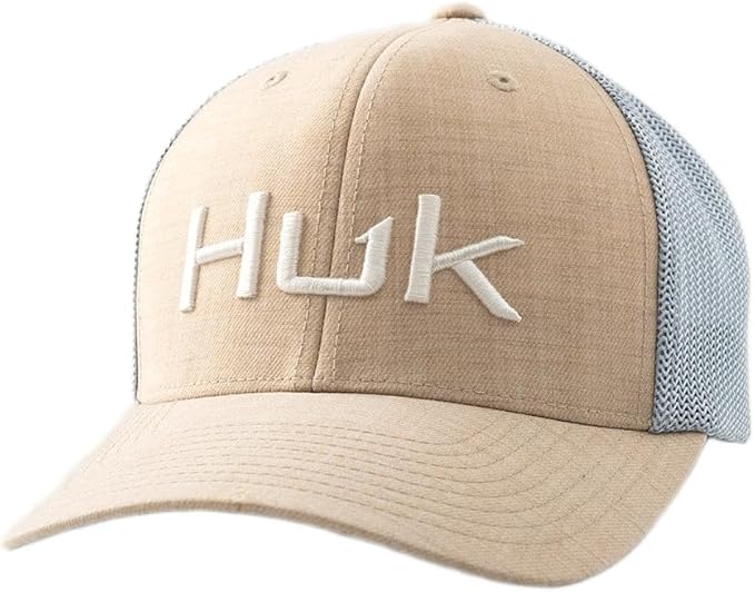 HUK Mens Trucker Hat, Anti-Glare Snapback Fishing Hat for Men