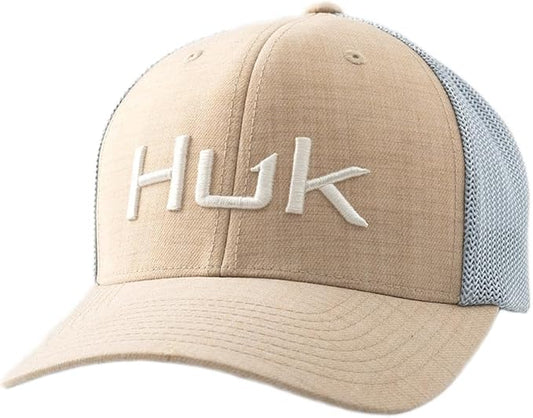 HUK Mens Trucker Hat, Anti-Glare Snapback Fishing Hat for Men