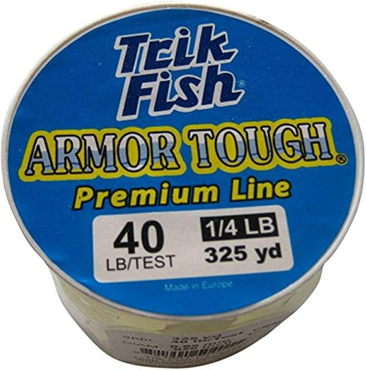 TrikFish Armor Tough Camouflage Monofilament Fishing Line - Stealthy & Strong - Camo Monofilament Line for Freshwater & Saltwater Fishing - Bulk 1/4LB Spool of Mono