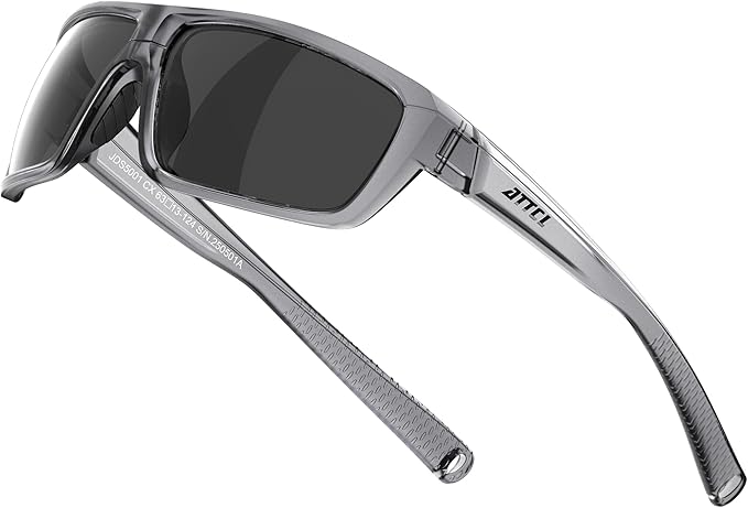 ATTCL Polarized Sunglasses Men for Fishing: UV Protection Lightweight TR90 Sports Wrap Sun Glasses Driving Golf Running