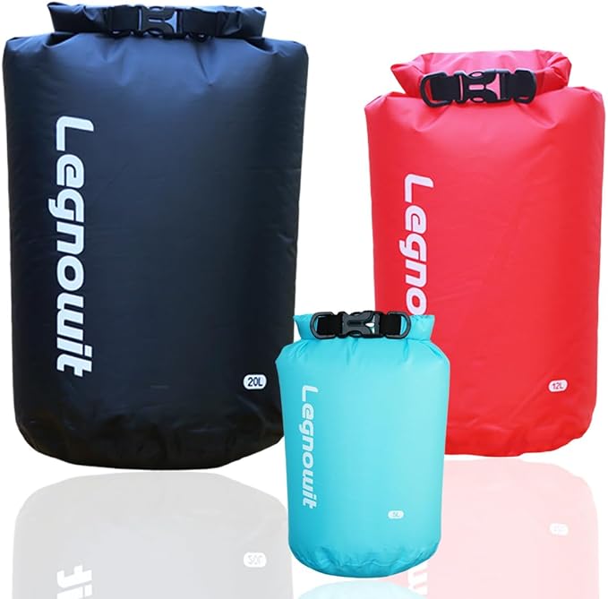 Dry Bag, 3 Pack/5 Pack Waterproof Lightweight Small & Large Dry Sacks for Outdoor Camping, Backpacking, Kayaking, Boating, Travel and More