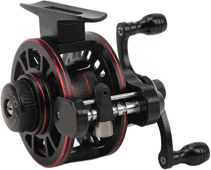 3+1 Bearing All Metal Reel for Ice Fishing Rock Fishing, 5kg/11.0lb Braking Force Wheel Speed Ratio 3.0:1 Double-Speed Fishing Line Reel (Left Hand)
