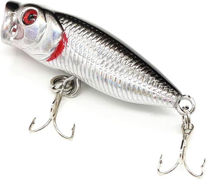 Seasky Fishing Plug Lures Micro Popper Topwater Trout Attack in Freshwater