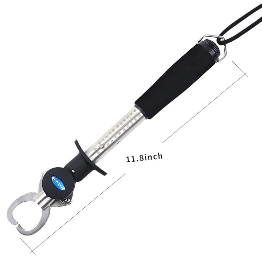 Fish Lip Gripper with Weight Scale and Measuring Tape Fish Scales Grip Grabber Professional Fish Holder Stainless Steel Fish Lip Grabber Fish Lip Grip Tool