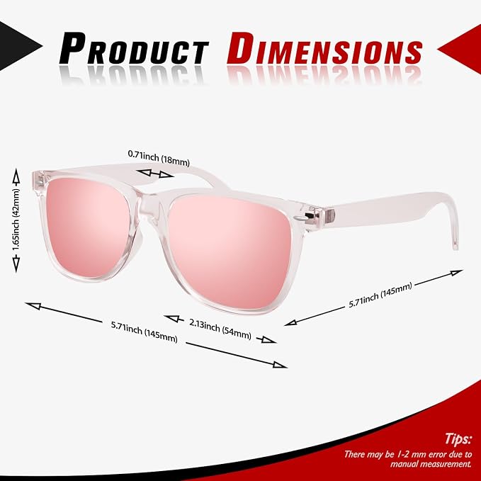 Sunier Polarized Sunglasses for Men and Women, Retro Square Matte Finish UV400 Protection Shades for Driving, Fishing