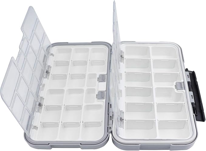 Fishing Tackle Box, Floating Storage Box, Double-Sided Lure Box with Adjustable Dividers Organizer Making Kit Container
