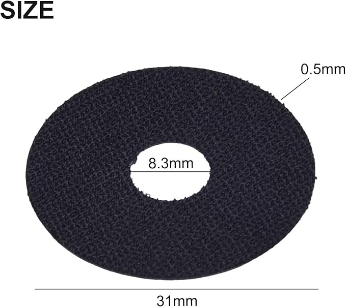 2 Pieces Carbon Fiber Drag Washers For Baitcasting Drum Fishing Reel Brake Pads 31Mm 34Mm Sizes Black High Durability Repair Kit(31mm*8.3mm*0.5mm)