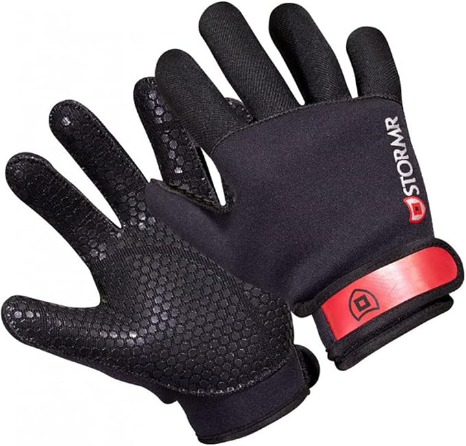 Stormr Strykr 2mm Neoprene Mens and Womens Glove - Fully Lined Micro-Fleece Gloves with Adjustable Wrist Closures - Ideal for Ice Fishing, Winter Conditions, and Foul Weather, XL
