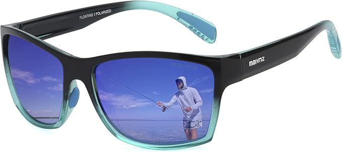 maivnz Floating Polarized Fishing Sunglasses for Men Women, Unsinkable UV400 Sports Glasses for Kayaking, Boating & Surfing