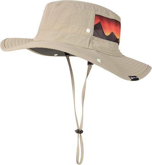 TOP-EX UVCoolix™ Bucket Hat for Men, Cooling Sun Hat Women, UPF 50 Wide Brim Boonie Hats Underbrim Prints, Breathable, M-XXL
