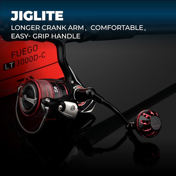 GOMEXUS Power Handle for Daiwa Tatula LT Fuego LT Ballistic LT Spinning Reel Replacement Crank (Fit MQ Version) 【Please Confirm The Size and Pay Attention to The First Picture】
