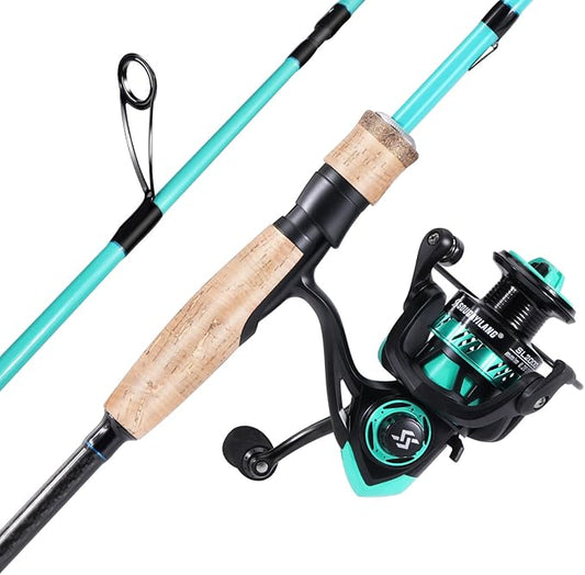 Sougayilang Fishing Rod and Reel Combo, Medium Fishing Pole with Spinning Reel, Baitcaster Combo, SuperPolymer Handle