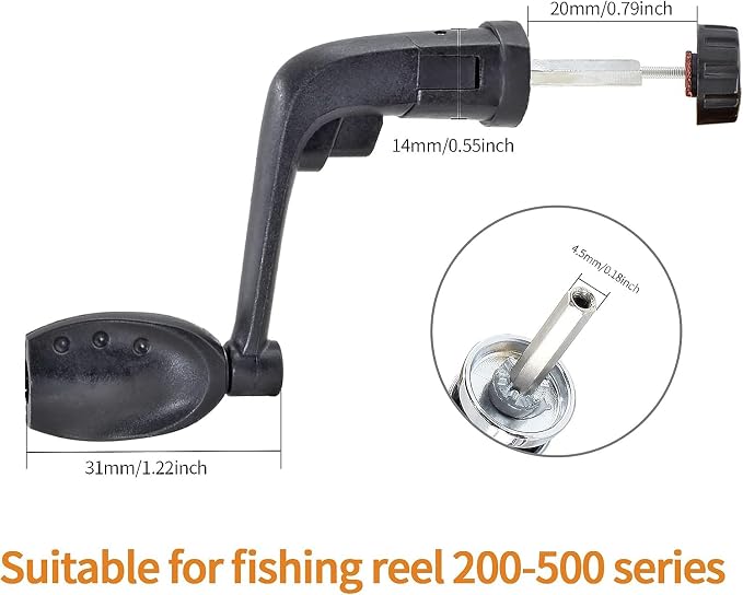 Waziaqoc 3PCS Fishing Spinning Reel Handle Grip Replacement, Rocker Arm Grip Fishing Reel Power Handle Grip