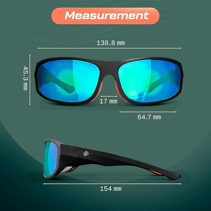 STONE Floating Polarized Fishing Sunglasses for Men and Women Lightweight UV400 sport for Driving Cycling Running