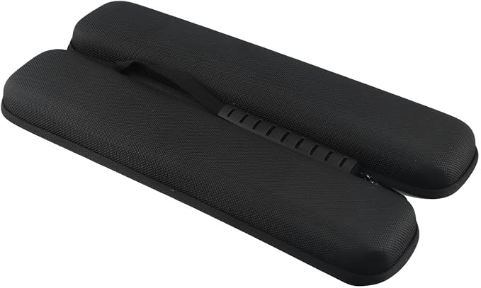 Hard Shell Fishing Rod Storage Bag, Thickened Oxford Cloth Protective Case with Soft Lining and Rubber Handle for Small Poles Reels Bait, 34.5cm Black