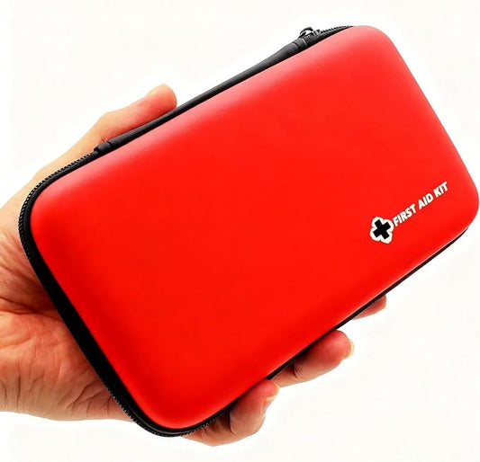 First Aid Kit Red Portable Compact Waterproof Mini Refill Supplies for Home Car Travel Camping Truck Hiking Sports Office Outdoor Emergencies