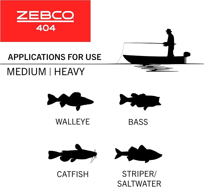 Zebco 404 Spincast Reel and Fishing Rod Combo, 5'6" 2-Piece Durable Fiberglass Rod with EVA Handle, Quickset Anti-Reverse Reel with Built-in Bite Alert, 28-Piece Tackle Pack,Black/Red